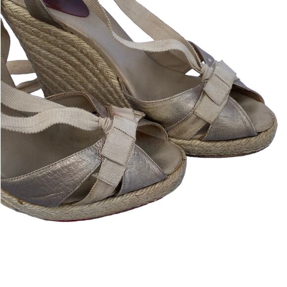 Christian Louboutin "Isa" Espadrille Wedges (Size 40/US 10) - Picture 3 of 13